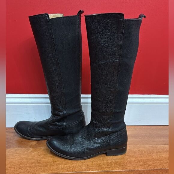 Frye Frye 3474163 Molly Gore Elastic Back Tall Riding Leather Boots Size 8B - Picture 4 of 12